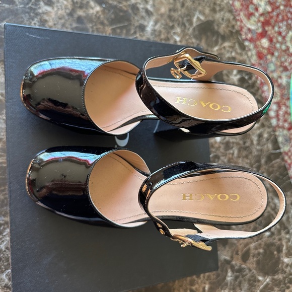 Coach Isabella Ankle-Strap Platform Block-Heel Pumps - Picture 13 of 16